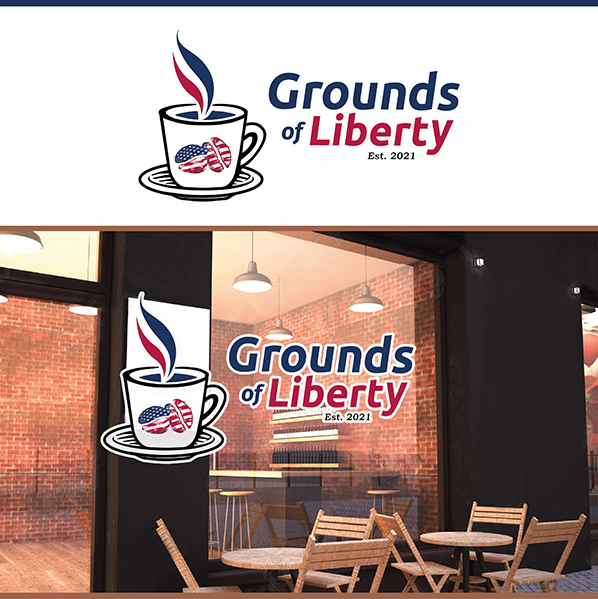 Diseño de Logo Grounds Of Liberty, Café