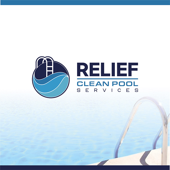 Diseño de Logo Relief Pools, Mantenimiento de Piscinas